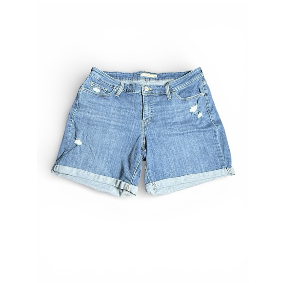 Levi's Light Blue Jean Shorts 16 W - Picture 2 of 10